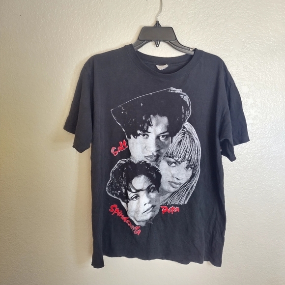 VTG Salt N Pepa Spinderella Whatta Man Single Stitch Rap T Shirt Sz L